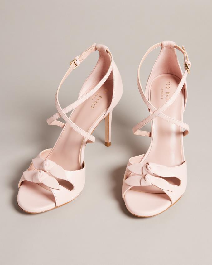 Sandale Ted Baker Leather Bow Heeled Rose Femme | KVW-94033085